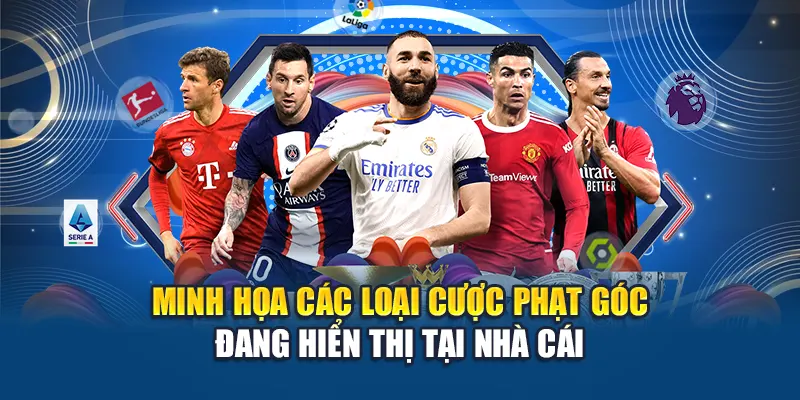 Minh họa các loại cược phạt góc đang hiển thị tại nhà cái